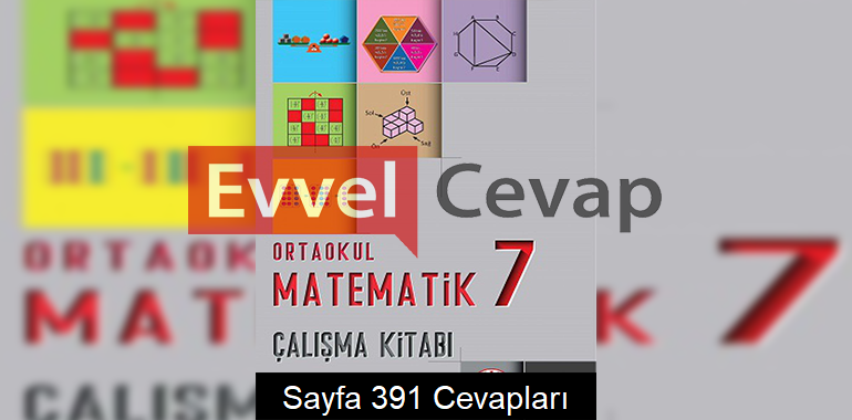 7. Sınıf Matematik Çalışma Kitabı Cevapları Sayfa 391