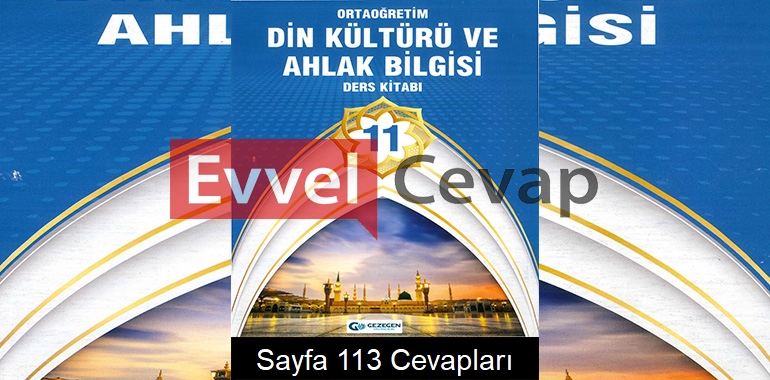 11. Sınıf Din Kültürü ve Ahlak Bilgisi Ders Kitabı Cevapları Gezegen Yayıncılık Sayfa 113 