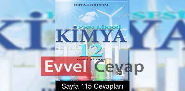 12. Sınıf Fen Lisesi Kimya Ders Kitabı Cevapları Sayfa 115 