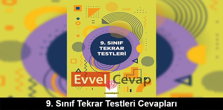 9. Sınıf Tekrar Testleri Kitabı Cevapları