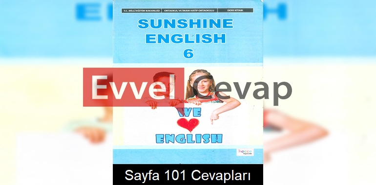 6. Sınıf İngilizce Ders Kitabı Cevapları Hecce Yayıncılık Sayfa 101