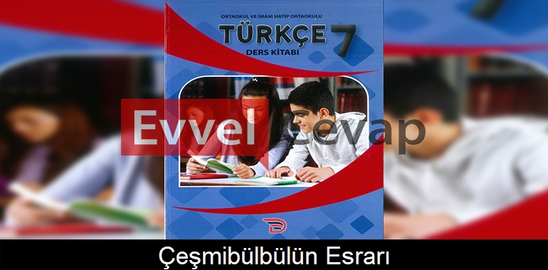 Çeşmibülbülün Esrarı Metni Etkinlik Cevapları (7. Sınıf Türkçe) 