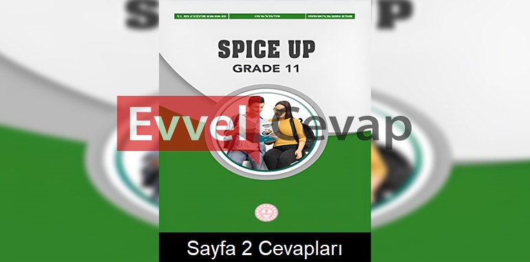 11. Sınıf İngilizce Spice Up Çalışma Kitabı Cevapları Sayfa 2 