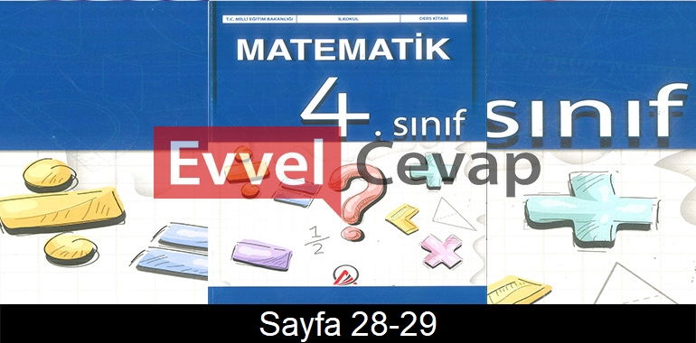 4. Sınıf Ada Yayınları Matematik Ders Kitabı Cevapları Sayfa 28-29 