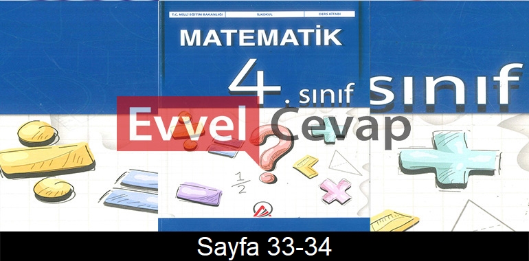 4. Sınıf Ada Yayınları Matematik Ders Kitabı Cevapları Sayfa 33-34 