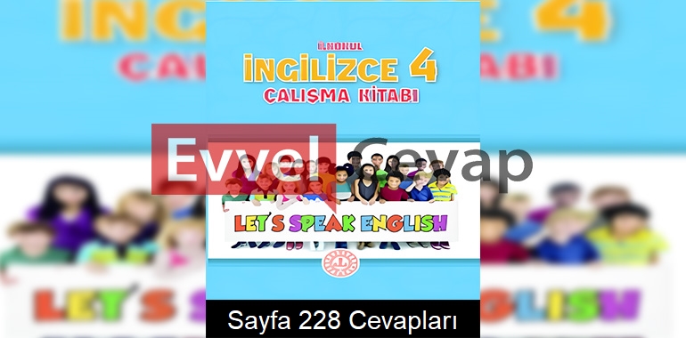 4. Sınıf İngilizce Çalışma Kitabı Cevapları Meb Yayınları Sayfa 228 