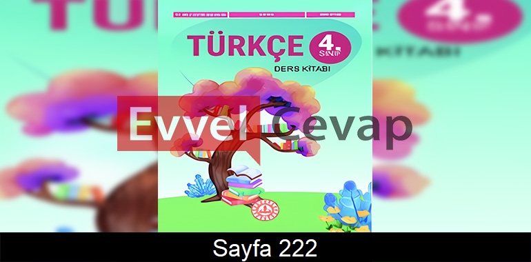 4. Sınıf Türkçe Ders Kitabı Cevapları Meb Yayınları Sayfa 222 