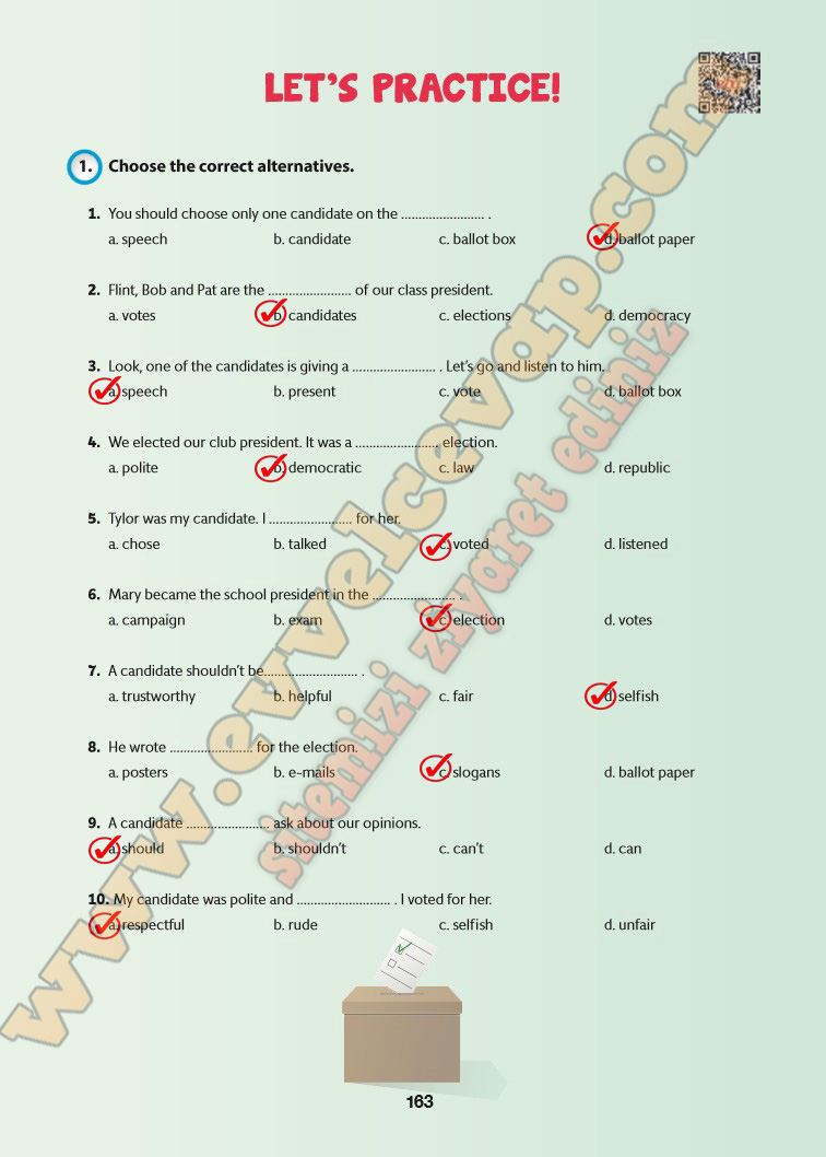 Choose the correct alternatives.