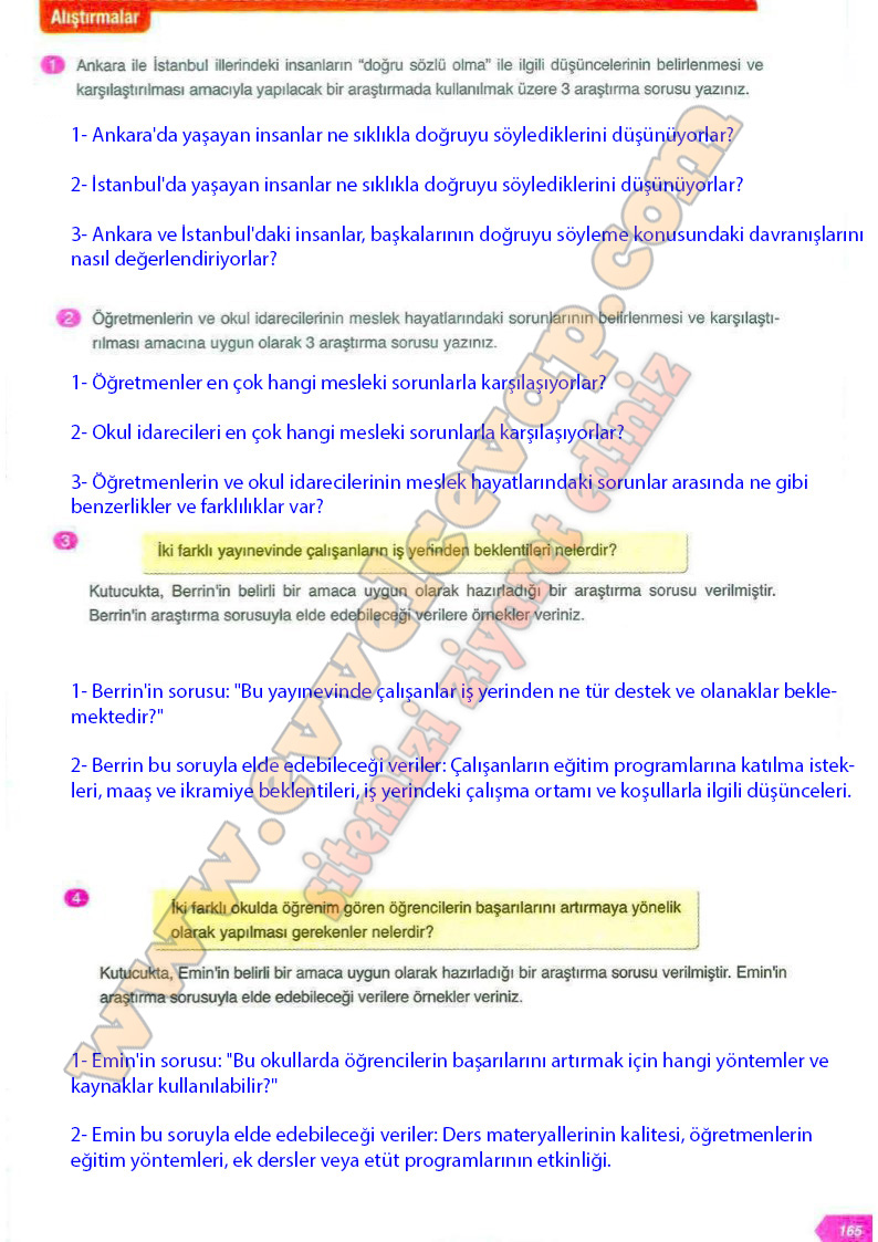 6 sınıf matematik ders kitabı sayfa 165