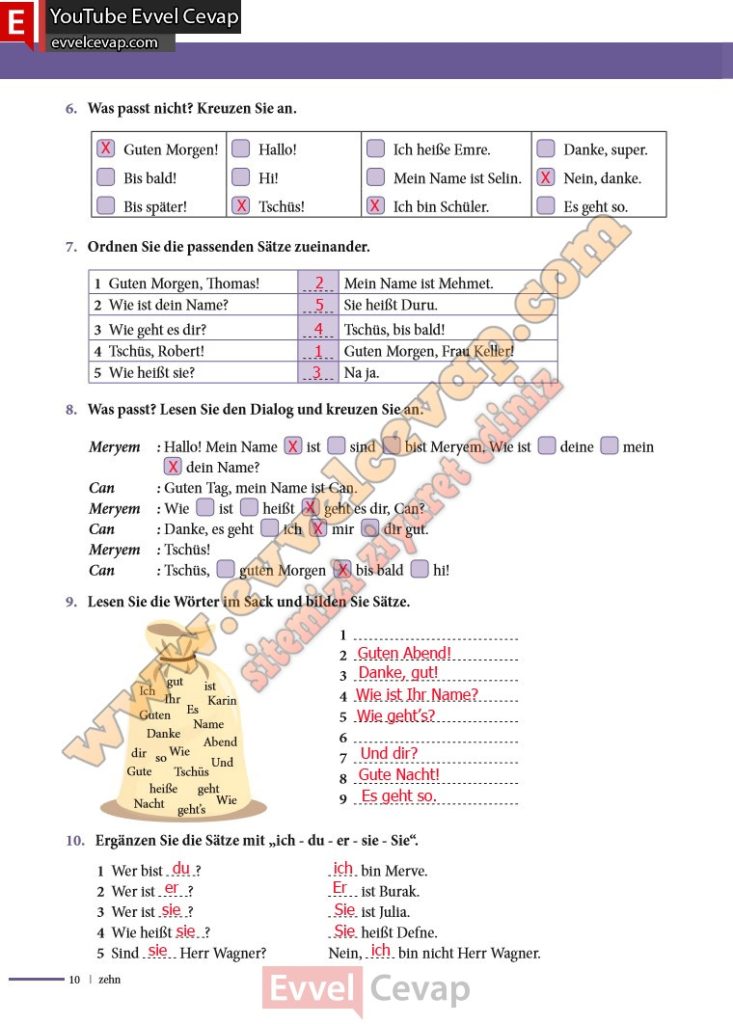 Almanca A1 Deneme Sınavı Pdf 9. Sınıf Almanca A1.1 Çalışma Kitabı Cevapları Meb Yayınları 1. Ünite