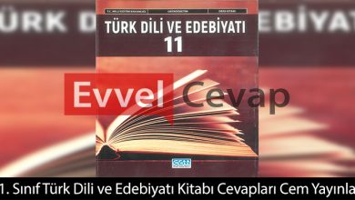 11. Sınıf Türk Dili ve Edebiyatı Ders Kitabı Cevapları Cem Yayınları 2023-2024