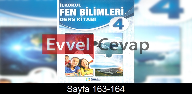 4. Sınıf Sözcü Yayınları Fen Bilimleri Ders Kitabı Cevapları Sayfa 163-164