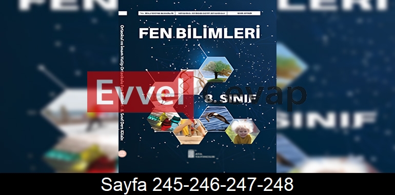 8. Sınıf Ata Yayınları Fen Bilimleri Ders Kitabı Cevapları Sayfa 245-246-247-248