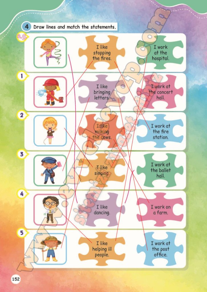 Draw lines and match the statements.