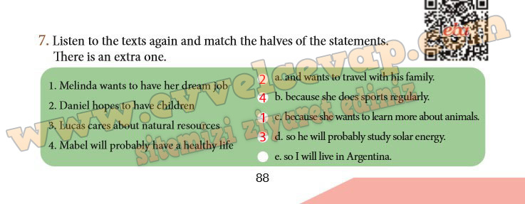 Listen to the texts again and match the halves of the statements. There ...
