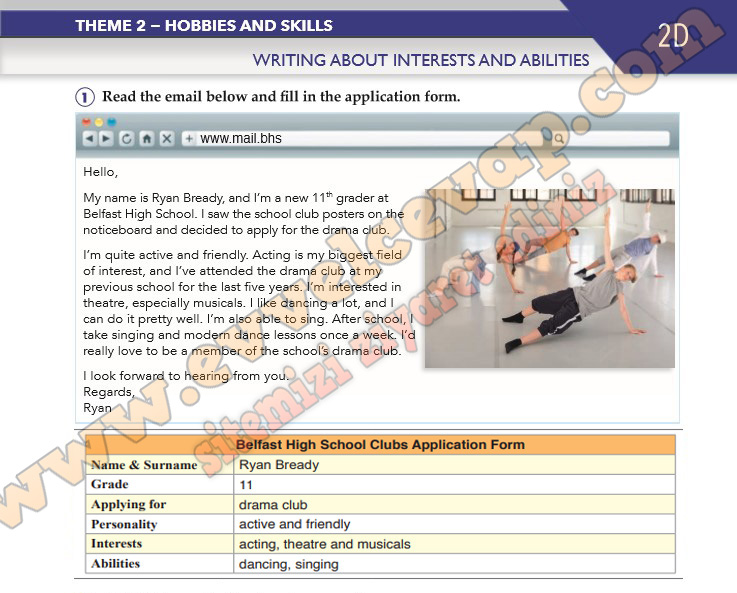 Read the email below and fill in the application form. - Evvel Cevap