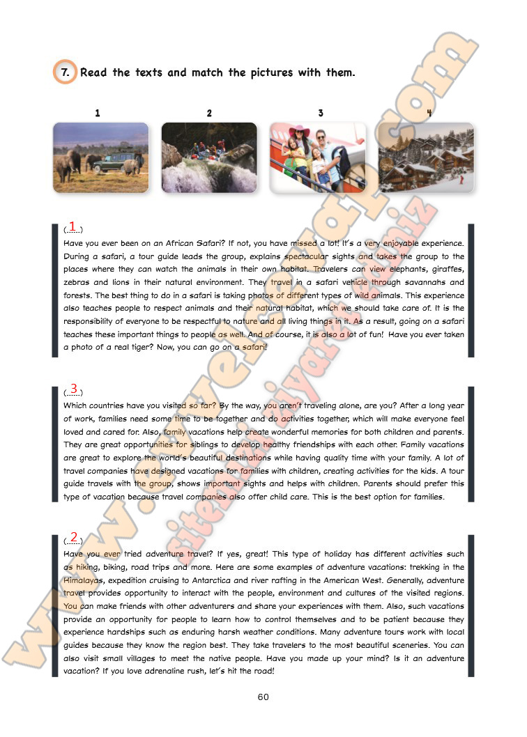 Read the texts and match the pictures with them.