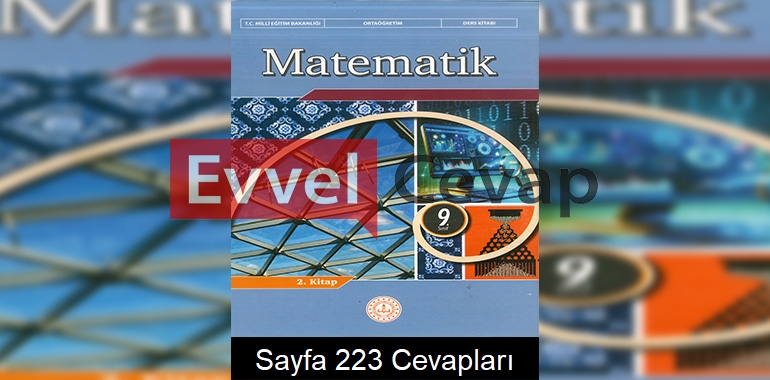 9. Sınıf Matematik Ders Kitabı Cevapları Meb Yayınları (2. Kitap) Sayfa 223 