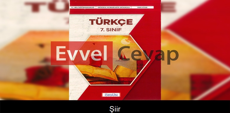 Şiir Metni Etkinlik Cevapları (7. Sınıf Türkçe) 