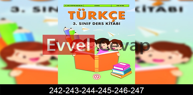 3. Sınıf Meb Yayınları Türkçe Ders Kitabı Cevapları Sayfa 242-243-244-245-246-247