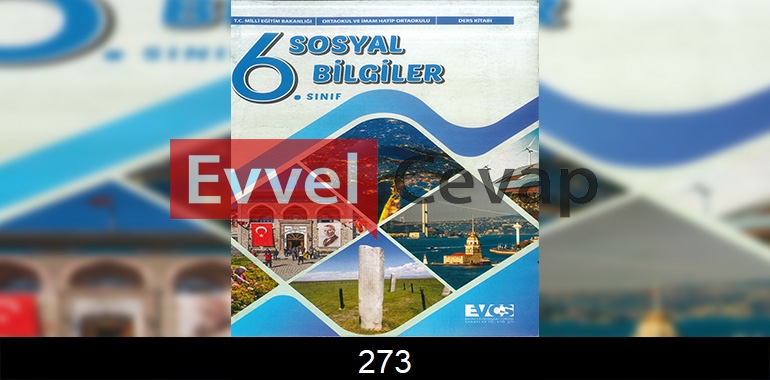 6. Sınıf Evos Yayınları Sosyal Bilgiler Ders Kitabı Cevapları Sayfa 273