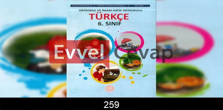 6. Sınıf Meb Yayınları Türkçe Ders Kitabı Cevapları Sayfa 259