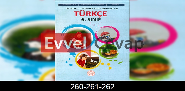 6. Sınıf Meb Yayınları Türkçe Ders Kitabı Cevapları Sayfa 260-261-262