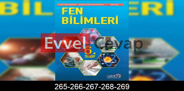 6. Sınıf Fen Bilimleri Ders Kitabı Cevapları Gün Yayıncılık Sayfa 265-266-267-268-269