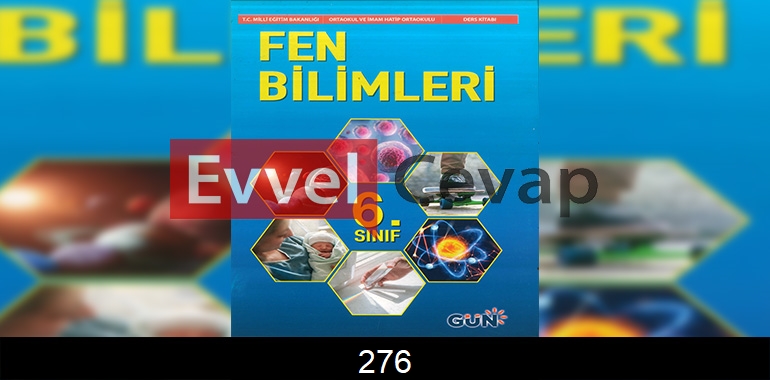 6. Sınıf Fen Bilimleri Ders Kitabı Cevapları Gün Yayıncılık Sayfa 276