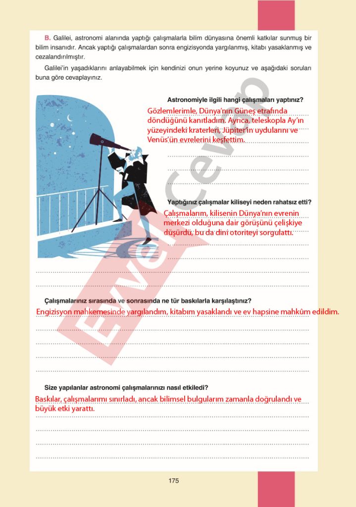 7. Sınıf Yıldırım Yayınları Sosyal Bilgiler Ders Kitabı Cevapları Sayfa ...