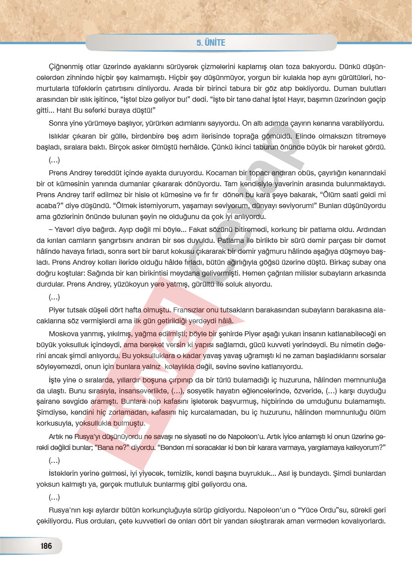 10. Sınıf Edebiyat Ders Kitabı Cevapları Beşgen Yayınları Sayfa 181-182 ...