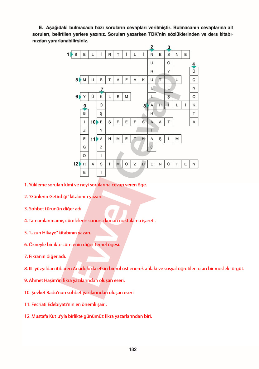 11-sinif-edebiyat-ders-kitabi-cevaplari-gizem-yayinlari-sayfa-182