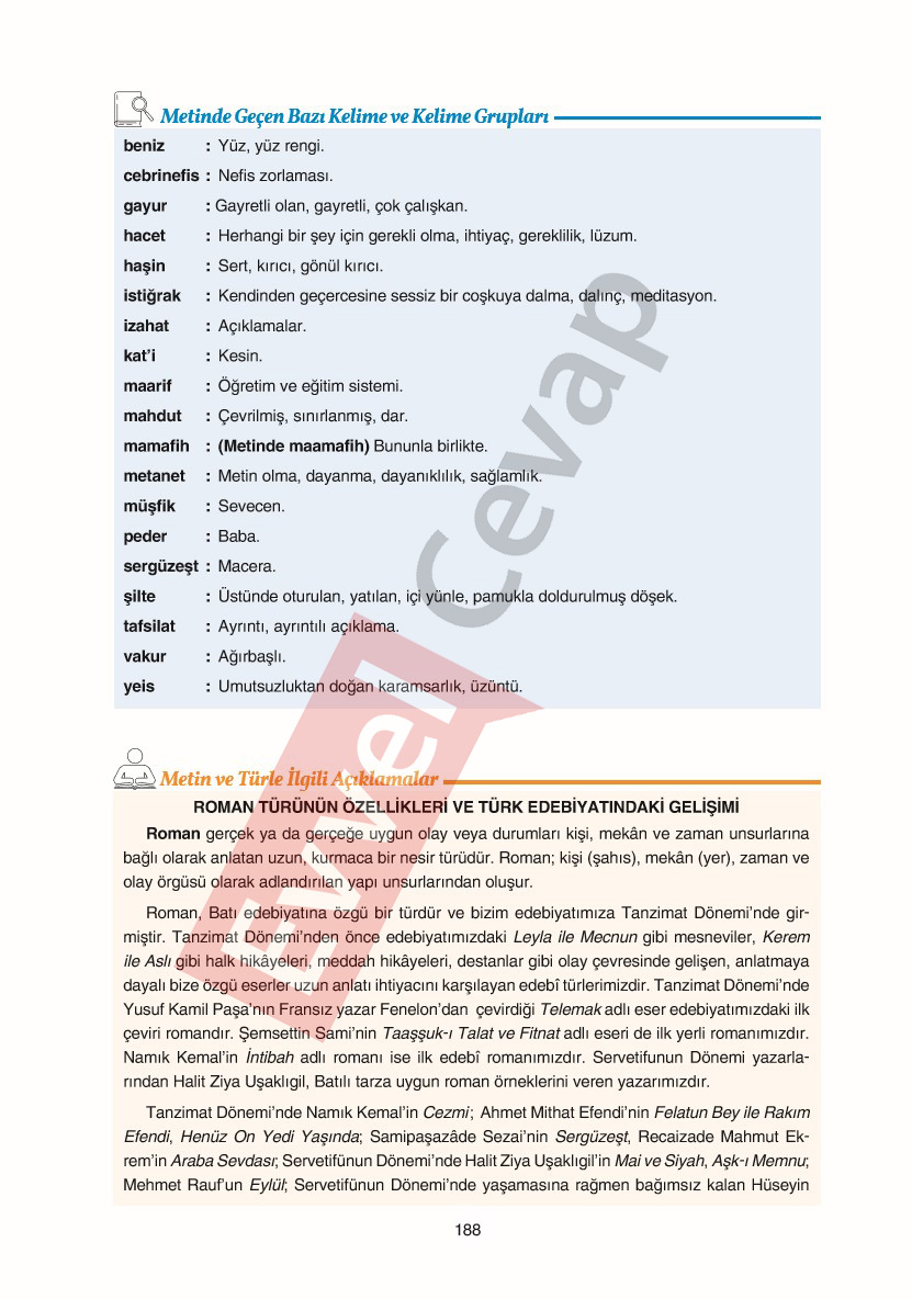 11-sinif-edebiyat-ders-kitabi-cevaplari-gizem-yayinlari-sayfa-188