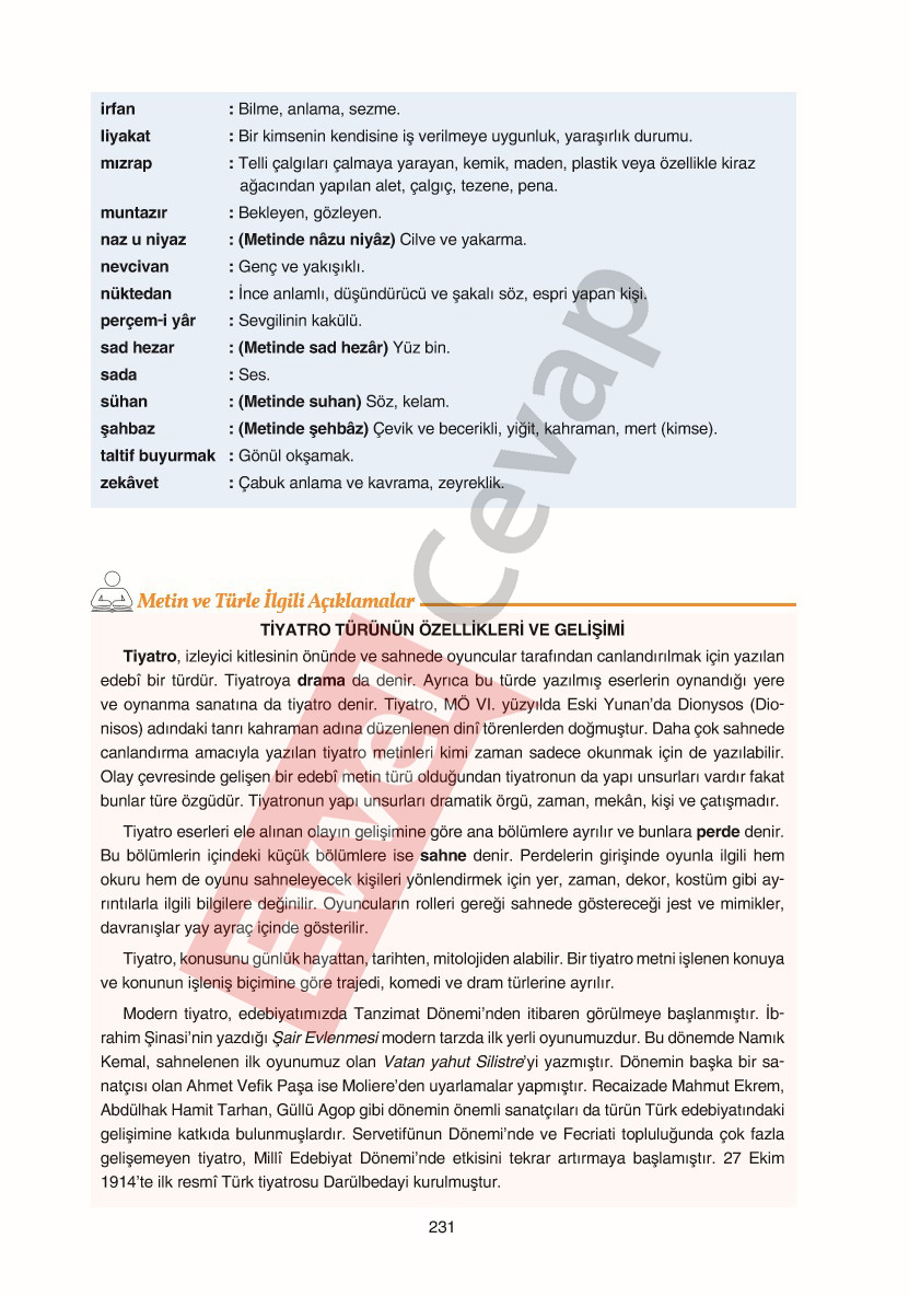 11-sinif-edebiyat-ders-kitabi-cevaplari-gizem-yayinlari-sayfa-231