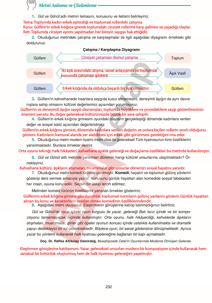 11-sinif-edebiyat-ders-kitabi-cevaplari-gizem-yayinlari-sayfa-232