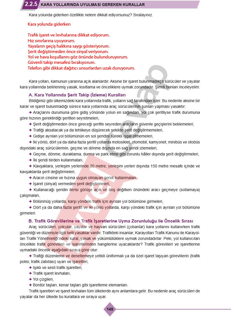 9-sinif-saglik-bilgisi-ve-trafik-kulturu-ders-kitabi-cevaplari-ferman-yayincilik-sayfa-149