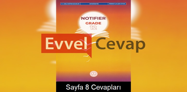 12. Sınıf İngilizce Notifier Çalışma Kitabı Cevapları Sayfa 8 