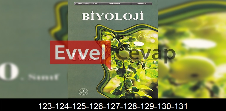 10. Sınıf Biyoloji Ders Kitabı Cevapları Meb Yayınları Sayfa 123-124-125-126-127-128-129-130-131